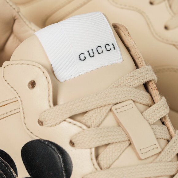 Gucci x Disney Rhyton Ivoire 'Mickey Mouse' Leather Sneakers - Picture 7 of 12